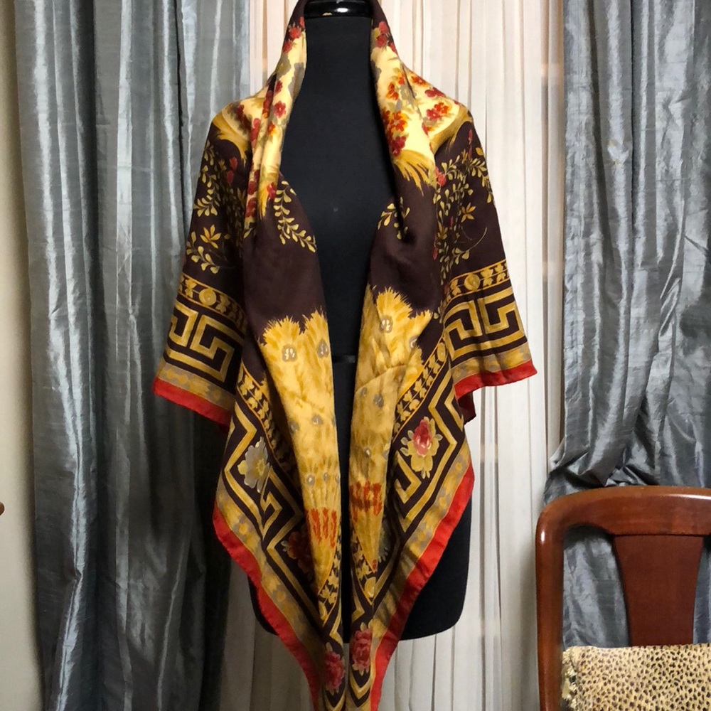 Large silk and wool scarf